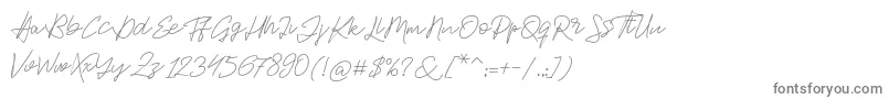Jackson Script Font – Gray Fonts on White Background