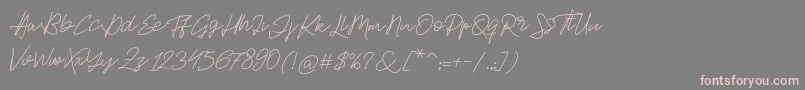 Jackson Script Font – Pink Fonts on Gray Background