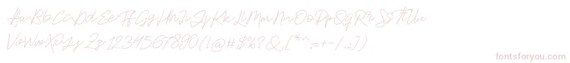 Шрифт Jackson Script – розовые шрифты на белом фоне
