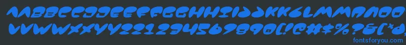 Jackv2i Font – Blue Fonts on Black Background