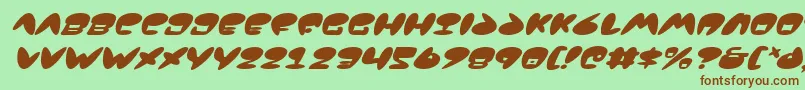 Jackv2i Font – Brown Fonts on Green Background