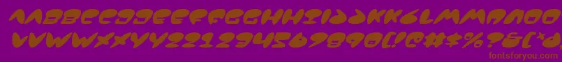 Jackv2i Font – Brown Fonts on Purple Background