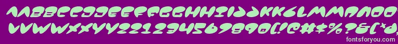 Jackv2i Font – Green Fonts on Purple Background