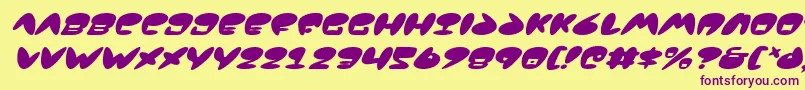 Jackv2i Font – Purple Fonts on Yellow Background