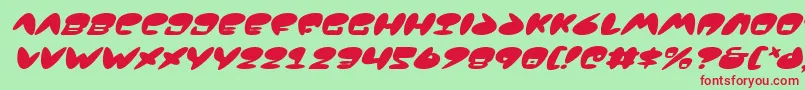 Jackv2i Font – Red Fonts on Green Background