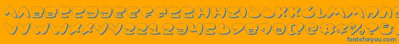 Jackv2s Font – Blue Fonts on Orange Background