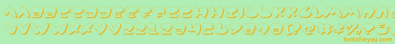 Jackv2s-Schriftart – Orangefarbene Schriften auf grünem Hintergrund