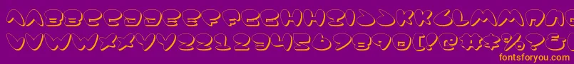 Jackv2s Font – Orange Fonts on Purple Background