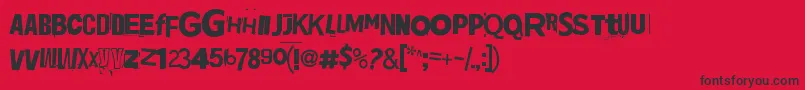 Jadefedga08 Font – Black Fonts on Red Background