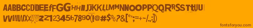 Jadefedga08 Font – Brown Fonts on Orange Background
