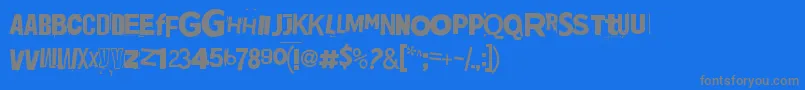 Jadefedga08 Font – Gray Fonts on Blue Background