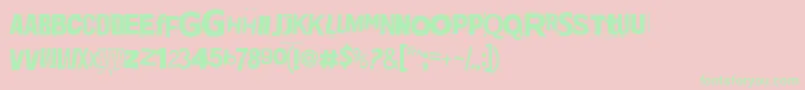 Jadefedga08 Font – Green Fonts on Pink Background