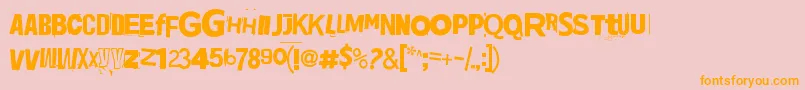 Jadefedga08 Font – Orange Fonts on Pink Background