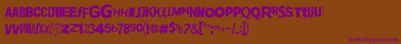 Jadefedga08 Font – Purple Fonts on Brown Background