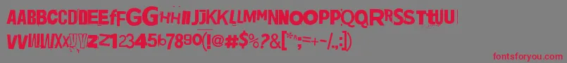 Jadefedga08 Font – Red Fonts on Gray Background