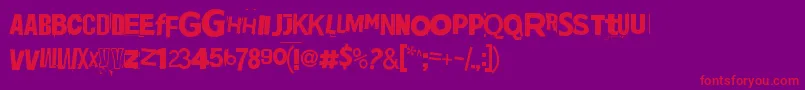 Jadefedga08 Font – Red Fonts on Purple Background