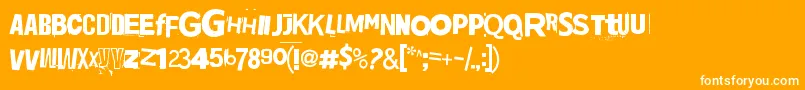Jadefedga08 Font – White Fonts on Orange Background