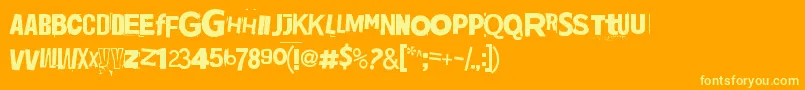 Jadefedga08 Font – Yellow Fonts on Orange Background