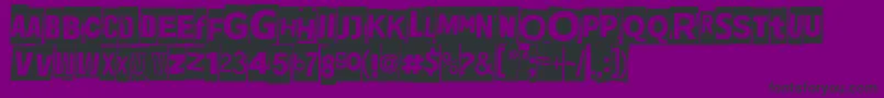 Шрифт Jadefedgah80 – чёрные шрифты на фиолетовом фоне