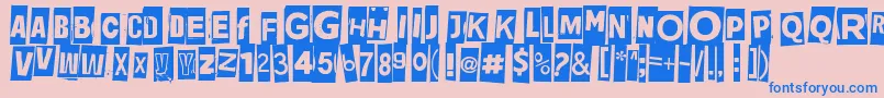 Jadefedgah8002 Font – Blue Fonts on Pink Background