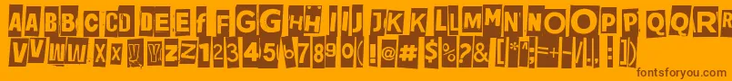 Jadefedgah8002 Font – Brown Fonts on Orange Background