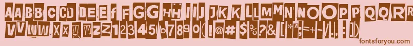 Jadefedgah8002 Font – Brown Fonts on Pink Background