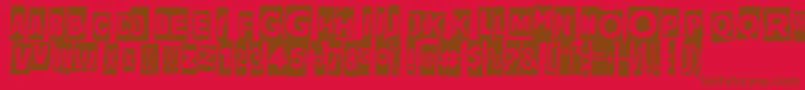 Jadefedgah8002 Font – Brown Fonts on Red Background