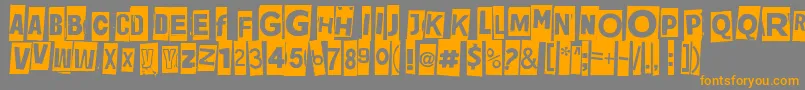 Jadefedgah8002 Font – Orange Fonts on Gray Background