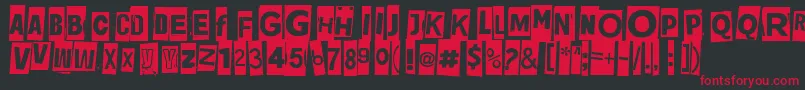 Jadefedgah8002 Font – Red Fonts on Black Background