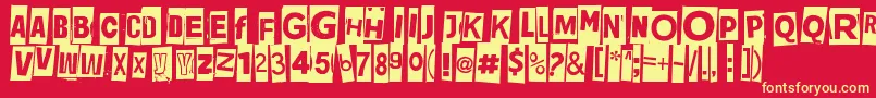 Jadefedgah8002 Font – Yellow Fonts on Red Background