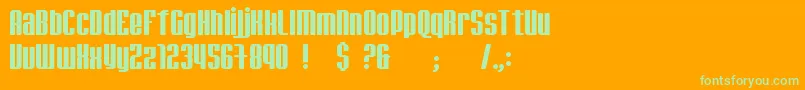 jadem    Font – Green Fonts on Orange Background