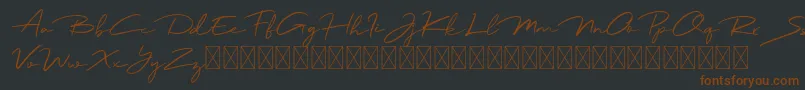 Jadyn Maria-fontti – ruskeat fontit mustalla taustalla