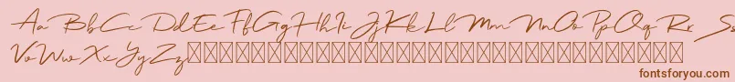 Jadyn Maria Font – Brown Fonts on Pink Background