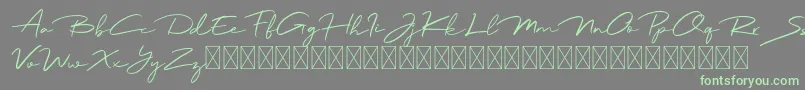 Jadyn Maria Font – Green Fonts on Gray Background