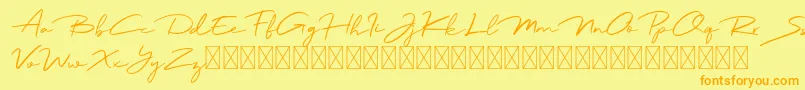 Jadyn Maria Font – Orange Fonts on Yellow Background