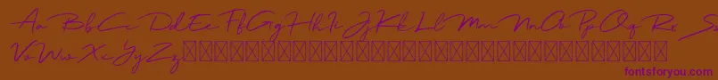 Jadyn Maria Font – Purple Fonts on Brown Background
