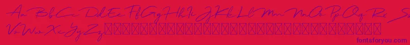 Jadyn Maria Font – Purple Fonts on Red Background