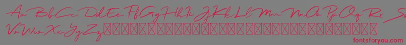 Jadyn Maria Font – Red Fonts on Gray Background
