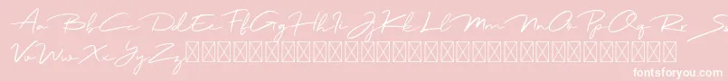 Jadyn Maria-Schriftart – Weiße Schriften auf rosa Hintergrund