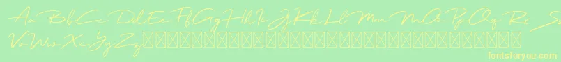 Jadyn Maria Font – Yellow Fonts on Green Background