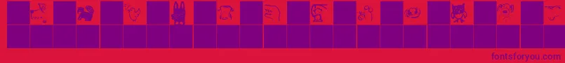 fuente GmdoodlesAnimals – Fuentes Moradas Sobre Fondo Rojo
