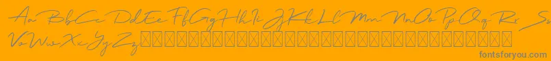 Jadyn Maria Font – Gray Fonts on Orange Background