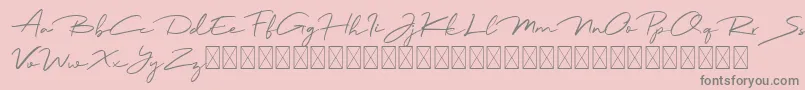 Jadyn Maria Font – Gray Fonts on Pink Background