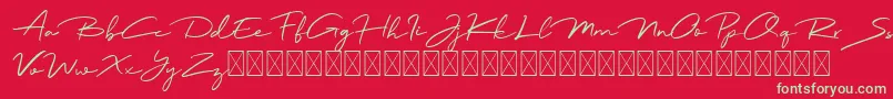 Jadyn Maria Font – Green Fonts on Red Background