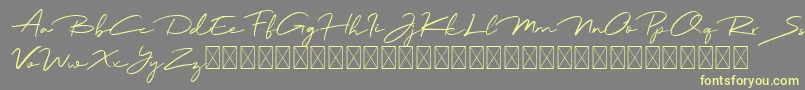 Jadyn Maria Font – Yellow Fonts on Gray Background