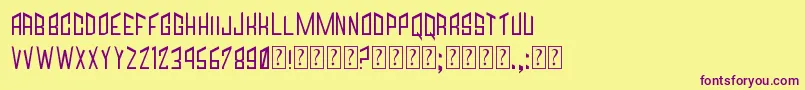 Jagged Font – Purple Fonts on Yellow Background
