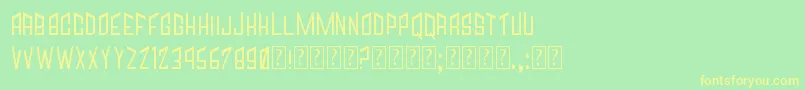 Jagged Font – Yellow Fonts on Green Background