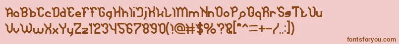 JAGUAR-fontti – ruskeat fontit vaaleanpunaisella taustalla