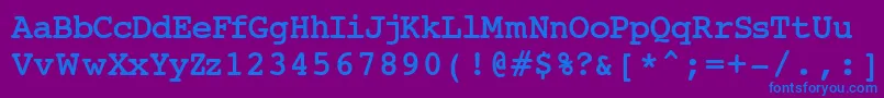 フォントJAi      – 紫色の背景に青い文字