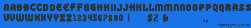 Jailbreak Font – Black Fonts on Blue Background